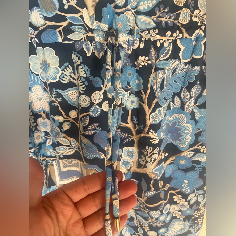 J. McLaughlin Marianne Floral Sucre Blossom Elephant Tie Waist Size Small - Picture 5 of 9